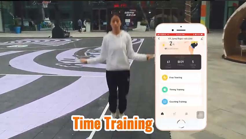 スマートジャンプロープアプリでビデオ